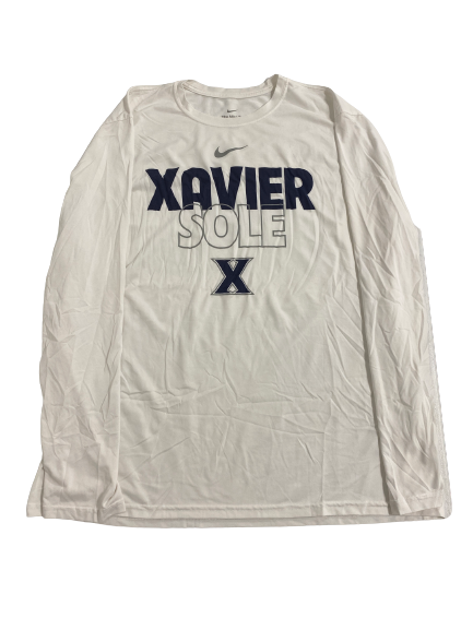 Jack Nunge Xavier Basketball Team-Issued "XAVIER SOLE" Long Sleeve Shirt (Size XXL)