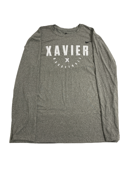 Jack Nunge Xavier Basketball Team-Issued Long Sleeve Shirt (Size XXL)
