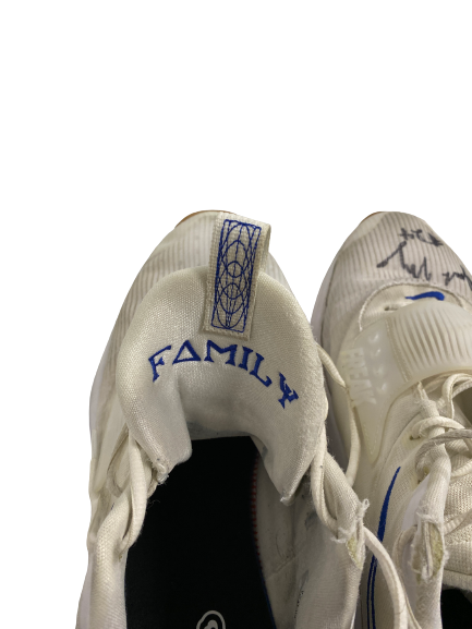 Jack Nunge Xavier Basketball Signed And Inscribed Game-Worn Shoes - Custom "JN" On Tongue" (Size 16)