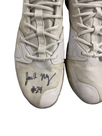 Jack Nunge Xavier Basketball Signed And Inscribed Game-Worn Shoes - Paul George "NASA" Edition (Size 16)