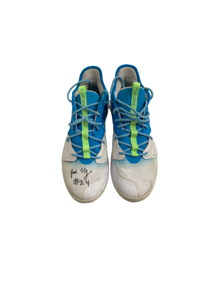 Jack Nunge Xavier Basketball Signed And Inscribed Game-Worn Shoes (Size 16)