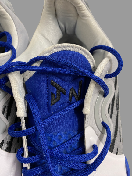 Jack Nunge Xavier Basketball Team Issued "Paul George" Practice-Worn Shoes with Initials on Tongue (Size 16)