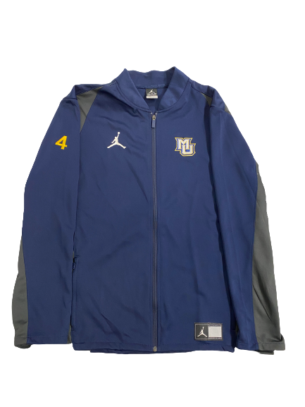 Theo John Marquette Basketball Player-Exclusive Travel Zip-Up Jacket With 