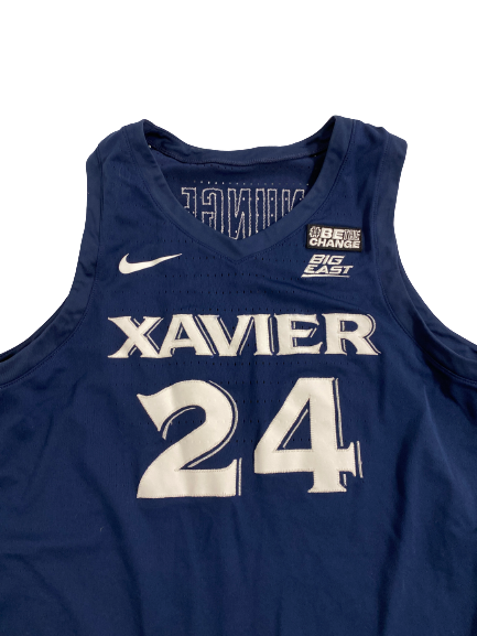 Jack Nunge Xavier Basketball 2021-2022 Season SIGNED and Inscribed "NIT CHAMPS" Game-Worn Jersey - NIT CHAMPIONSHIP (Size 50)