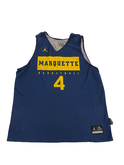 Theo John Marquette Basketball Player-Exclusive Reversible Practice Jersey (Size XL)