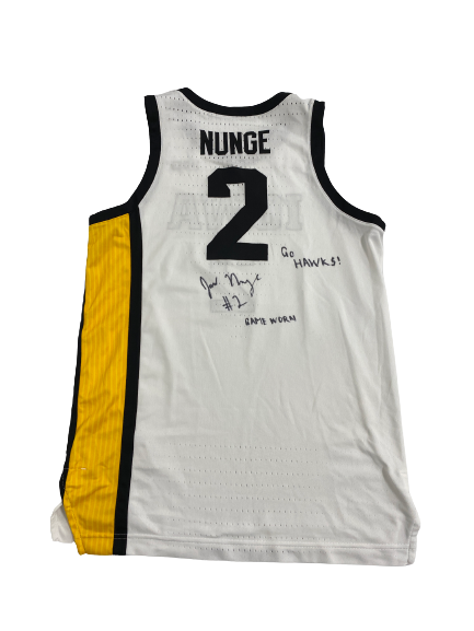 Jack Nunge Iowa Basketball 2019-2020 Season SIGNED and Inscribed Game-Worn Jersey (Size 48)