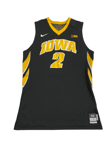 Jack Nunge Iowa Basketball 2017-2018 Season SIGNED and Inscribed Game-Worn Jersey (Size 50)