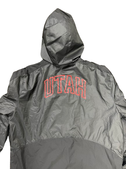 Darrien Stewart Utah Football Team Issued Zip-Up Rain Jacket (Size XL)