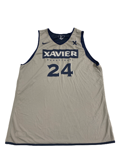 Jack Nunge Xavier Basketball Player-Exclusive Reversible Practice Jersey (Size XL)