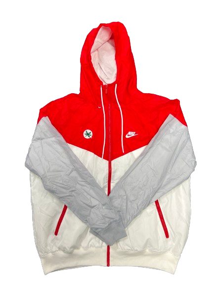 Justin Ahrens Ohio State Basketball Player Exclusive " Buckeye Leaf" Zip-Up Jacket (Size L)