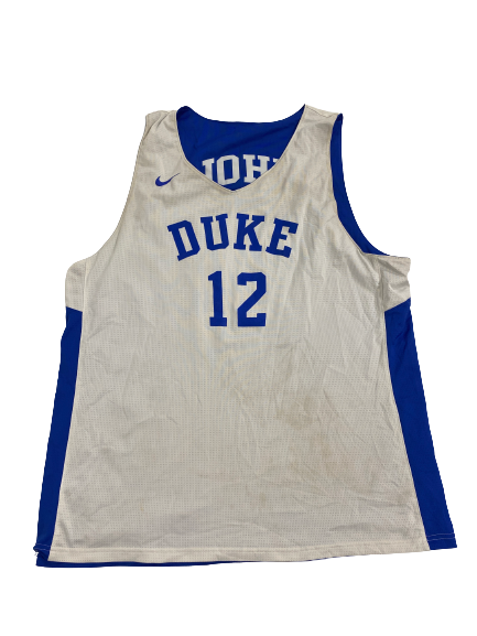 Theo John Duke Basketball Player-Exclusive Reversible Practice Jersey (Size XXL)
