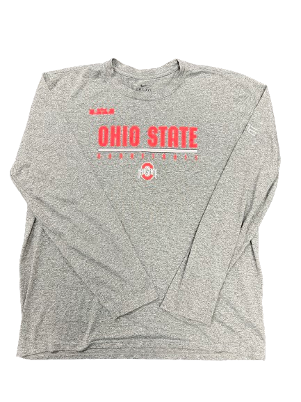 Justin Ahrens Ohio State Basketball Team Issued "LeBron" Long Sleeve Shirt (Size XL)