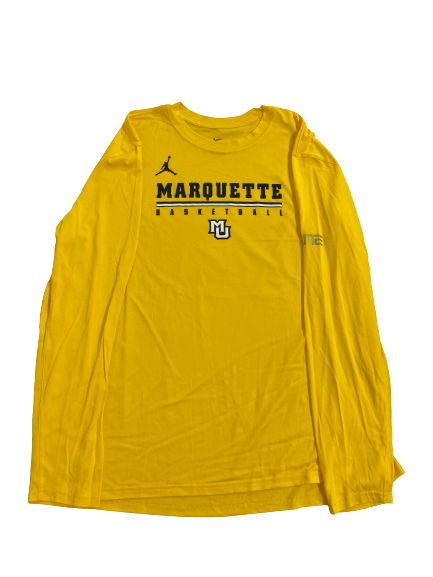 Theo John Marquette Basketball Team-Issued Long Sleeve Shirt (Size XXL)
