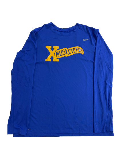 Jack Nunge Xavier Basketball Player-Exclusive Retro Long Sleeve Shirt (Size XL)