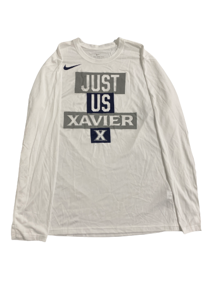 Jack Nunge Xavier Basketball Team Issued "JUST US XAVIER" Long Sleeve Shirt (Size XL)
