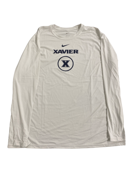 Jack Nunge Xavier Basketball Team-Issued Long Sleeve Shirt (Size XXL)