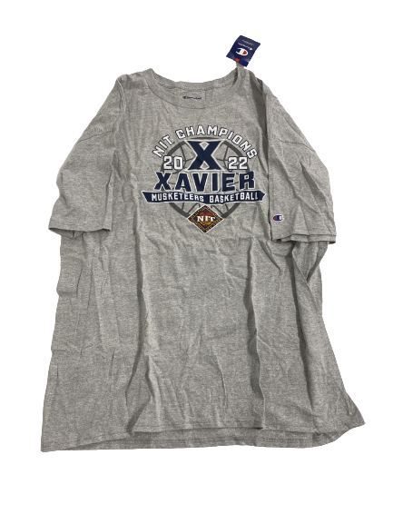 Jack Nunge Xavier Basketball NIT Champions Team-Issued T-Shirt (Size XXL) - New With Tags
