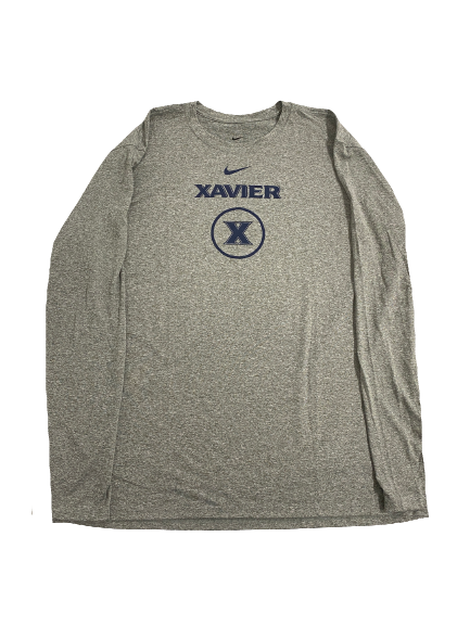 Jack Nunge Xavier Basketball Team-Issued Long Sleeve Shirt (Size XXL)