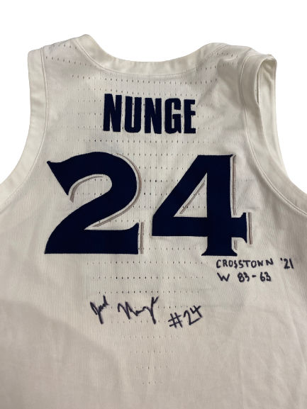 Jack Nunge Xavier Basketball 2021-2022 Season SIGNED and Inscribed "CROSSTOWN &