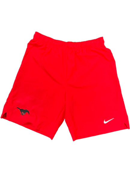 Ryan Bujcevski SMU Football Team Issued Workout Shorts (Size M)