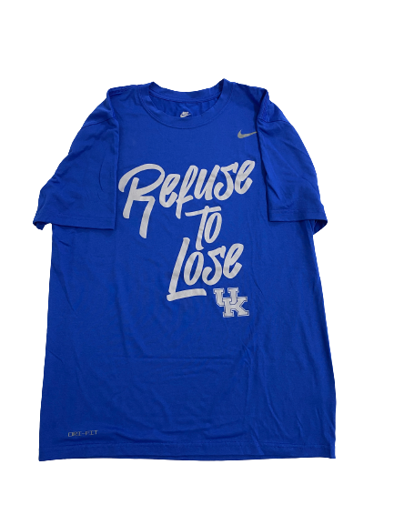CJ Fredrick Kentucky Basketball Player-Exclusive "REFUSE TO LOSE" T-Shirt (Size L)