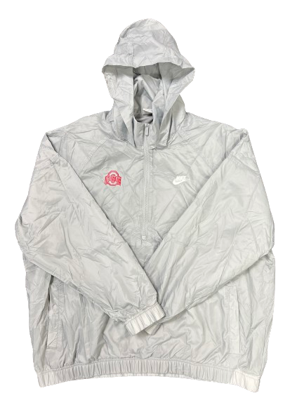 Chip Trayanum Ohio State Football Team Issued Premium Quarter-Zip Windbreaker Jacket (Size XL)