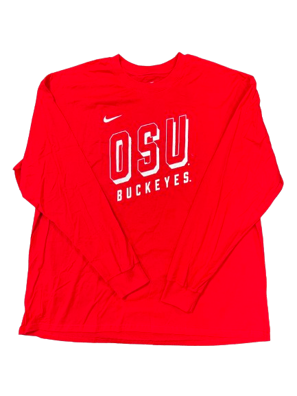 Chip Trayanum Ohio State Football Team Issued Long Sleeve Shirt (Size XL)