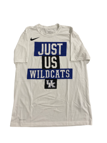 CJ Fredrick Kentucky Basketball Team-Issued "JUST US WILDCATS" T-Shirt (Size L)