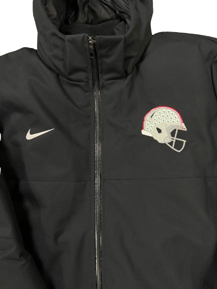 Chip Trayanum Ohio State Football Player Exclusive Heavy Duty Winter Jacket with Helmet (Size XL) *RARE*