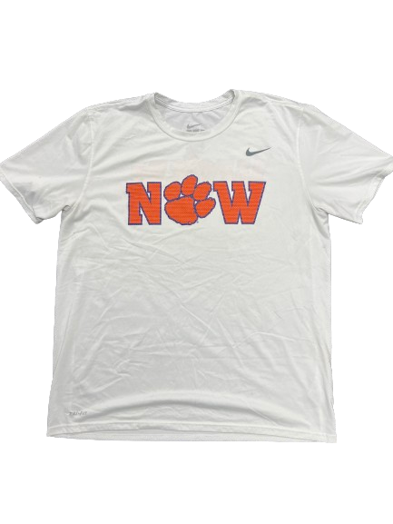 Hunter Helms Clemson Football Player Exclusive "NOW/WON" T-Shirt (Size XL)