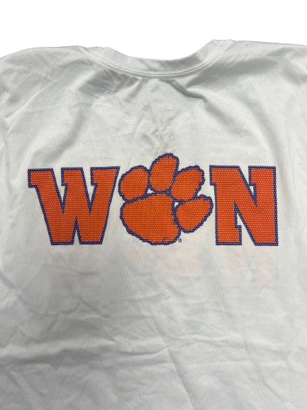 Hunter Helms Clemson Football Player Exclusive "NOW/WON" T-Shirt (Size XL)