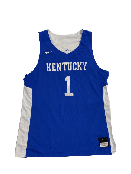 CJ Fredrick Kentucky Basketball Player-Exclusive Reversible Practice Jersey (Size L)
