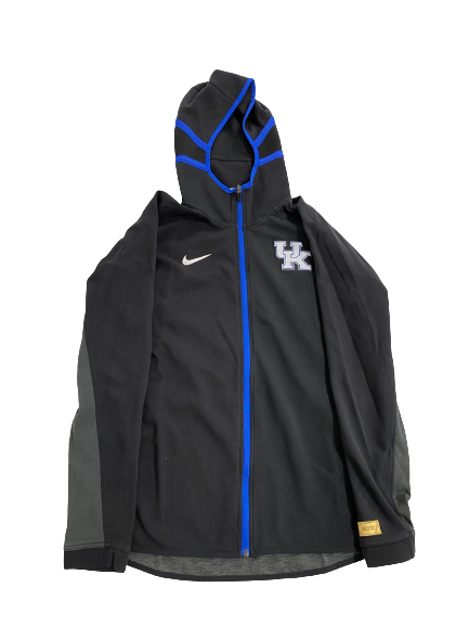 CJ Fredrick Kentucky Basketball Team-Issued Zip-Up Jacket with GOLD ELITE Tag (Size L)