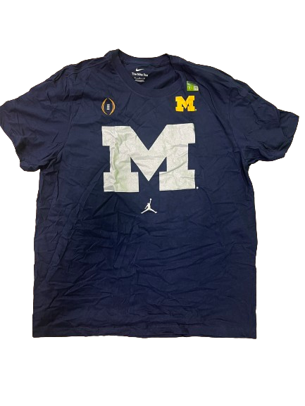Jake Thaw Michigan Football Team Issued "CFP" Official On-Field Shirt (Size XL)