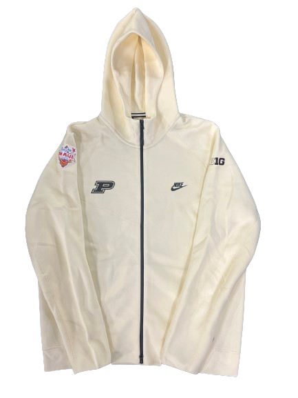 Ethan Morton Purdue Basketball Player Exclusive "MAUI INVITATIONAL" Nike Tech Fleece Full Sweatsuit - JACKET & SWEATPANTS (Size XLT)