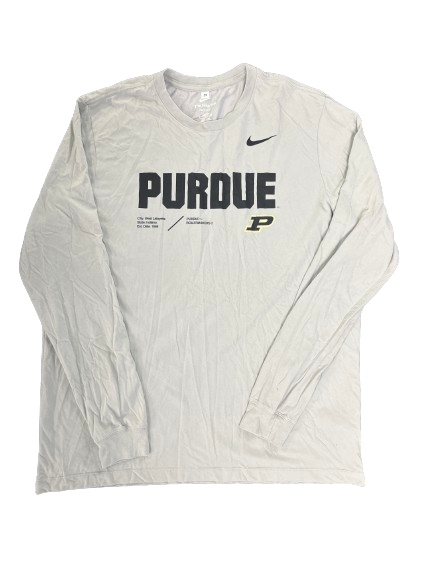 Ethan Morton Purdue Basketball Team Issued Long Sleeve Shirt (Size XLT)