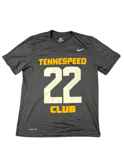 Doneiko Slaughter Tennessee Football Player Exclusive "22 MPH TENNESPEED Club" T-Shirt (Size L)