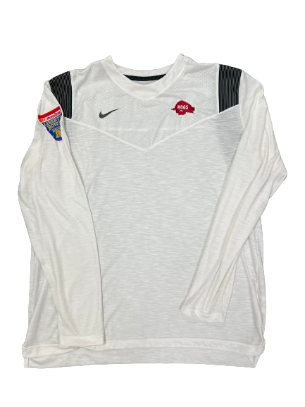 Jordan Crook Arkansas Football Player Exclusive "Liberty Bowl" Long Sleeve Shirt (Size XXL)