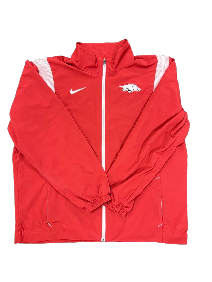Jordan Crook Arkansas Football Team Issued Zip-Up Jacket (Size XL)