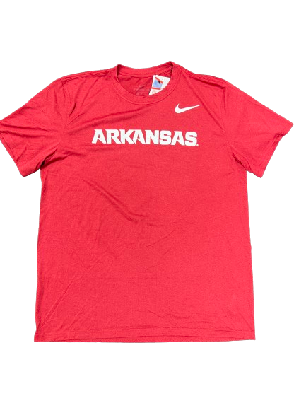 Jordan Crook Arkansas Football Team Issued T-Shirt (Size L) - New With Tags