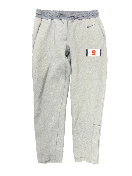 Anthony Queeley Syracuse Football Player Exclusive Travel Sweatpants with Magnetic Bottoms (Size L)
