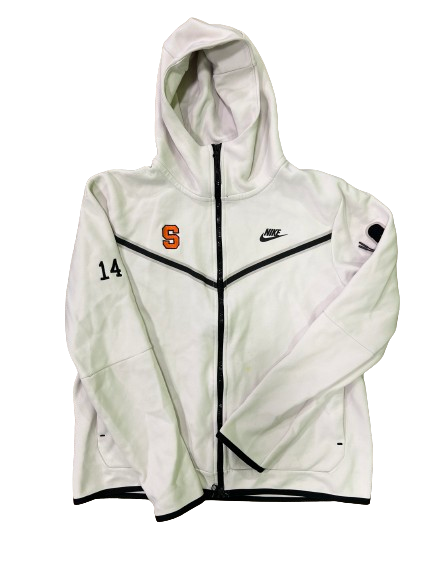 Anthony Queeley Syracuse Football Player Exclusive NIKE TECH FLEECE Jacket with 
