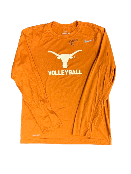 Bella Bergmark Texas Volleyball Player Exclusive SIGNED Long Sleeve Shirt (Size M)