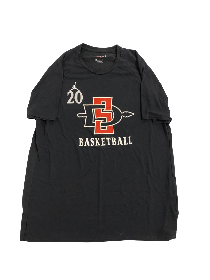Jordan Schakel San Diego State Basketball Player-Exclusive T-Shirt With 