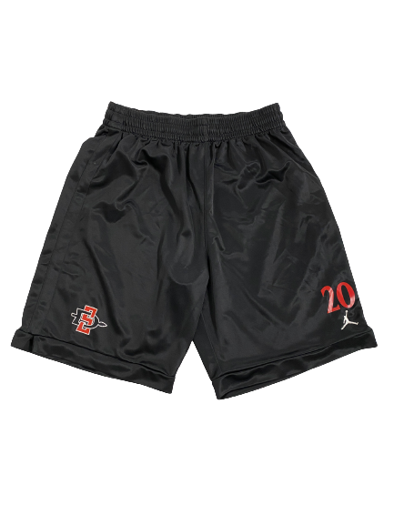 Jordan Schakel San Diego State Basketball Player-Exclusive Shorts With 