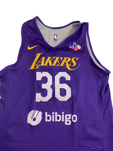 Bryce Hamilton Los Angeles Lakers Basketball Player-Exclusive Reversible Practice Jersey (Size LT)