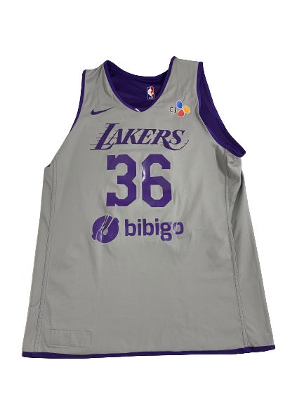 Bryce Hamilton Los Angeles Lakers Basketball Player-Exclusive Reversible Practice Jersey (Size LT)