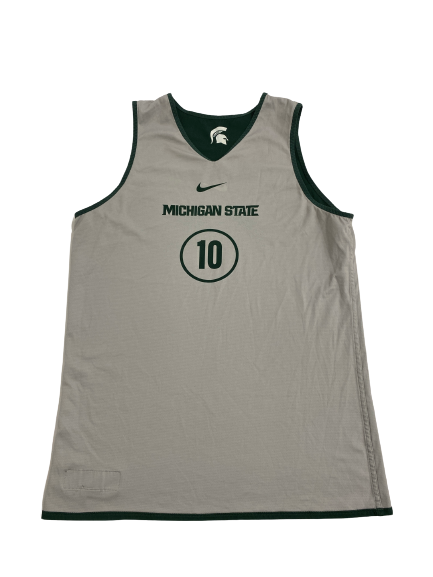 Joey Hauser Michigan State Basketball Player-Exclusive Reversible Practice Jersey (Size L)