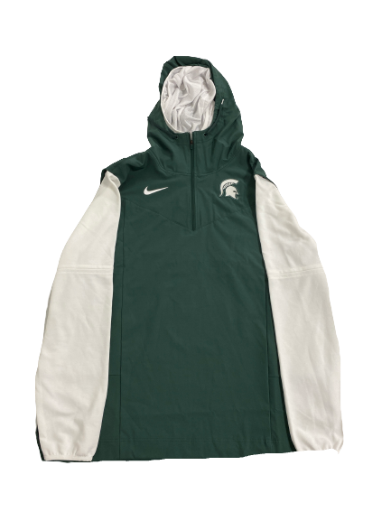 Joey Hauser Michigan State Basketball Team-Issued Quarter-Zip Jacket (Size XLT)