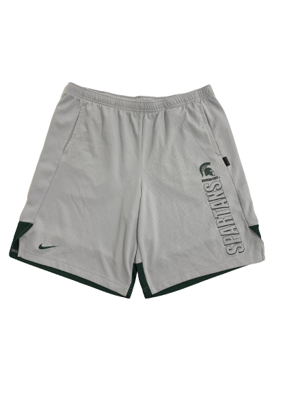 Joey Hauser Michigan State Basketball Team-Issued Shorts (Size XL)